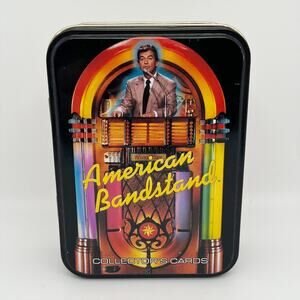 Vintage 1993 American Bandstand Collector's Cards in Metal Tin Box
